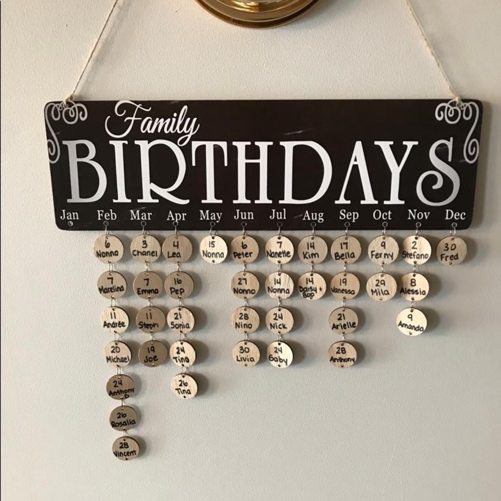 Calendar - Family Birthdays ✨